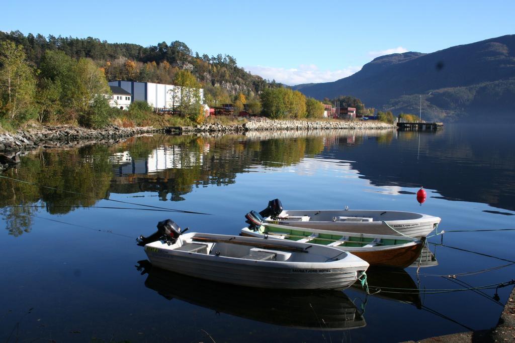 Sauda Fjord Camping Saudasjøen Buitenkant foto